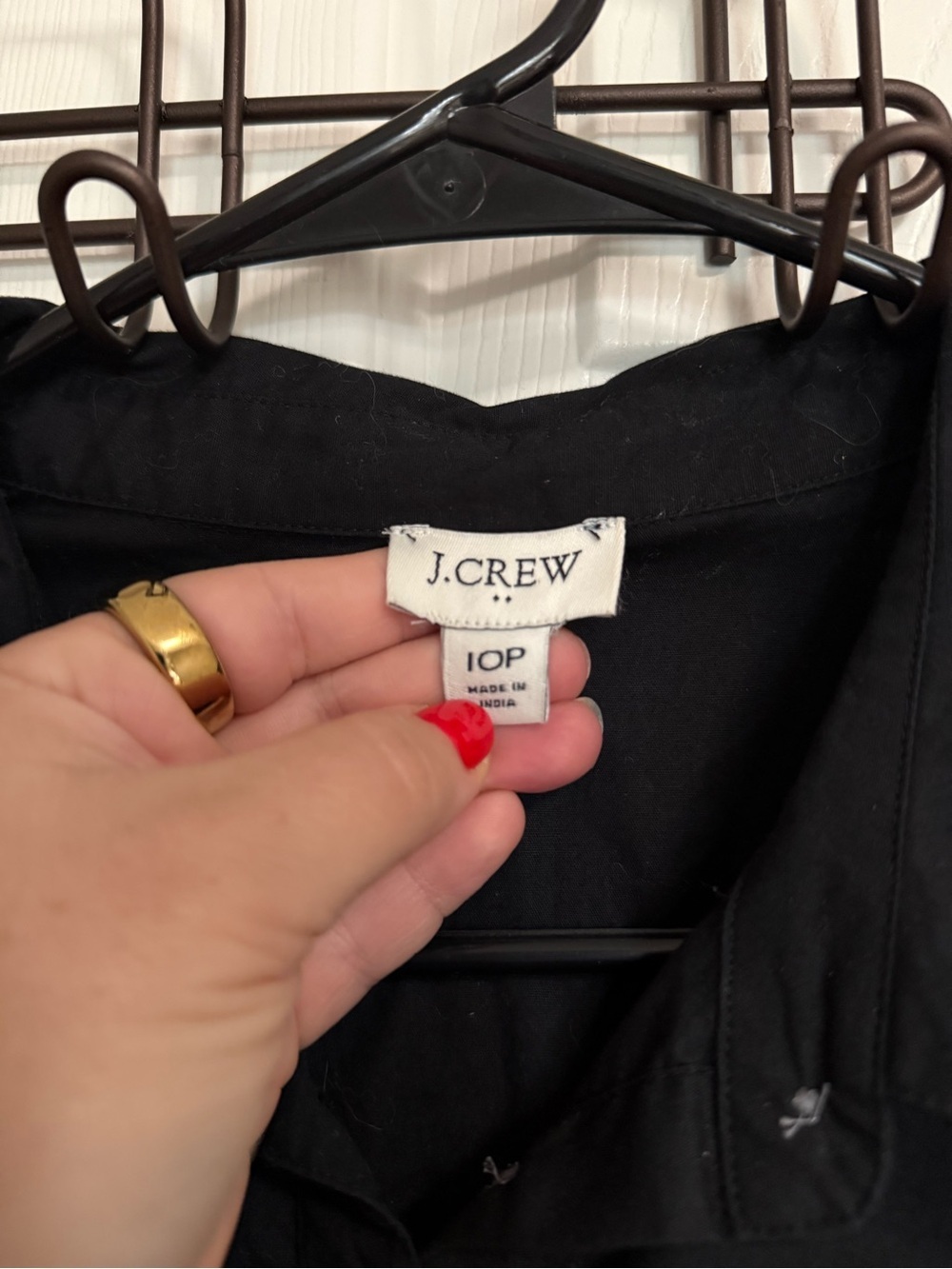 J. Crew Black Button-Front Dress - Picture 2 of 4